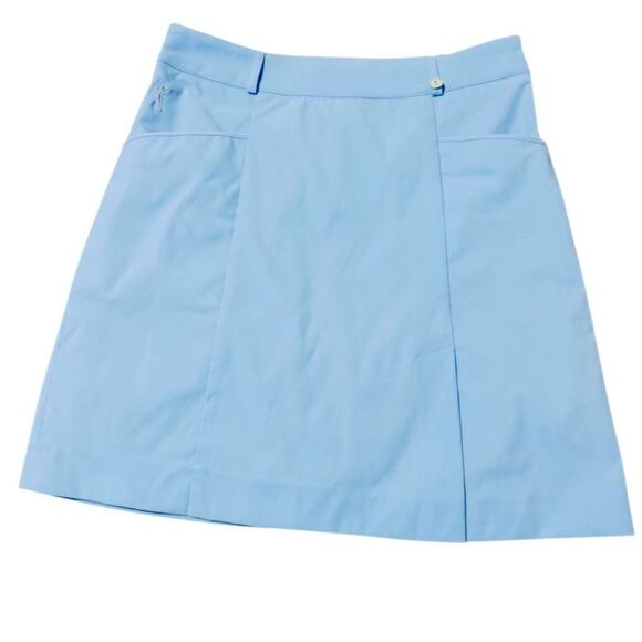 Golfino Skort Womens Size 4 Lt Blue Stretch Polyester Blend Golf Tennis Side Zip - Picture 1 of 10